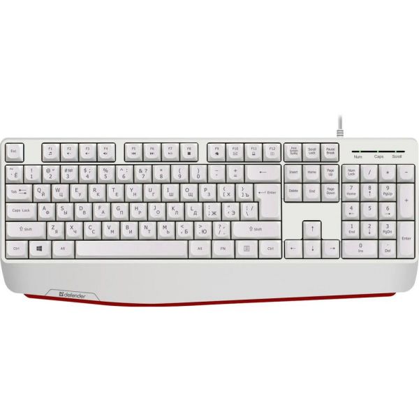 Клавиатура проводная Defender Atom HB-546 USB, проводная, белый, 45547